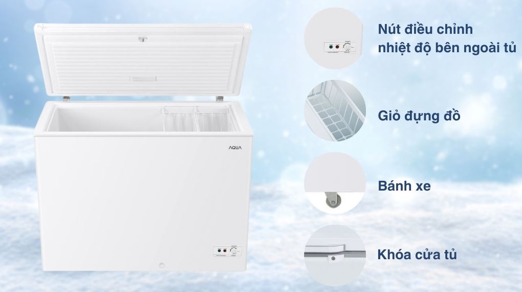 Tủ đông Aqua Inverter 301 lít AQF-C4001EN