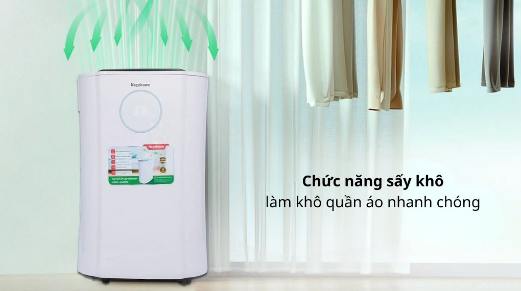 Máy hút ẩm kết hợp lọc không khí Nagakawa NAD8559