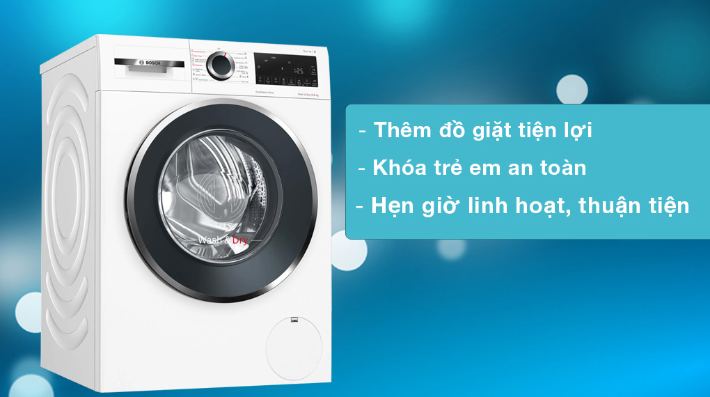 Máy giặt sấy Bosch 10 kg WNA254U0SG