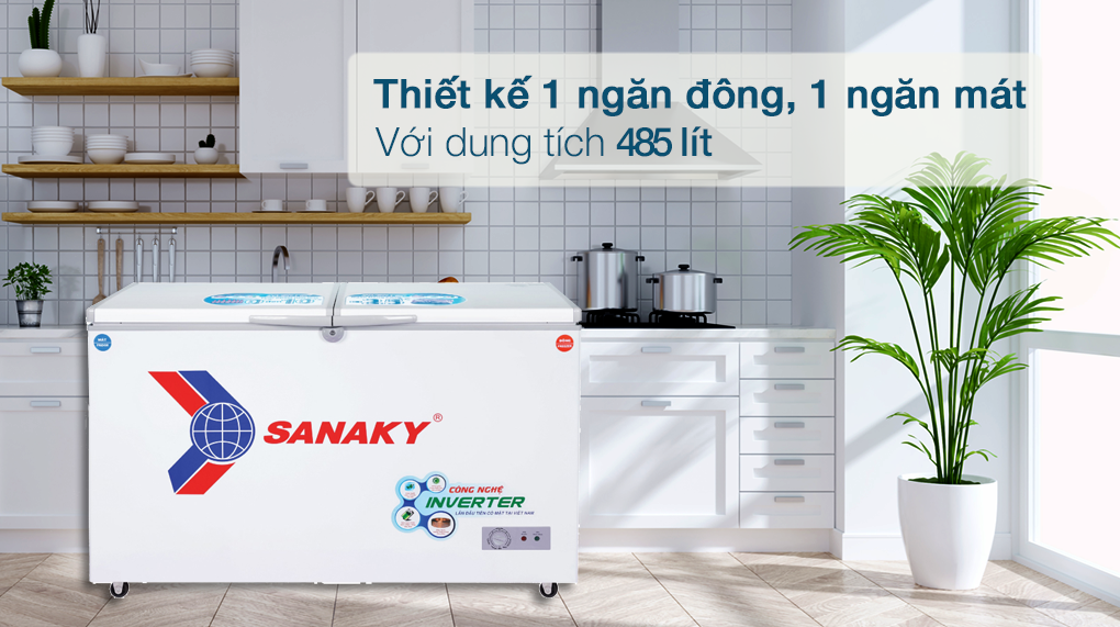Tủ đông Sanaky Inverter 485 lít VH6699W3