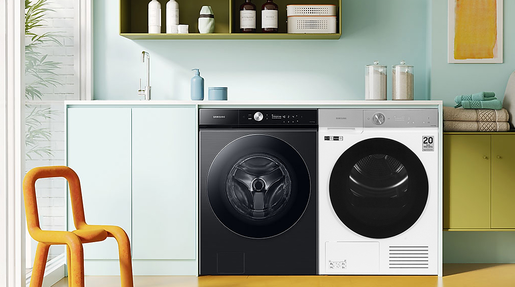 Máy sấy quần áo bơm nhiệt Samsung Bespoke AI 9 kg DV90BB9440GHSV