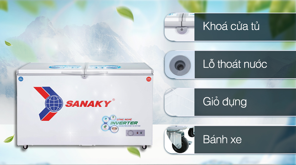 Tủ đông Sanaky Inverter 485 lít VH6699W3