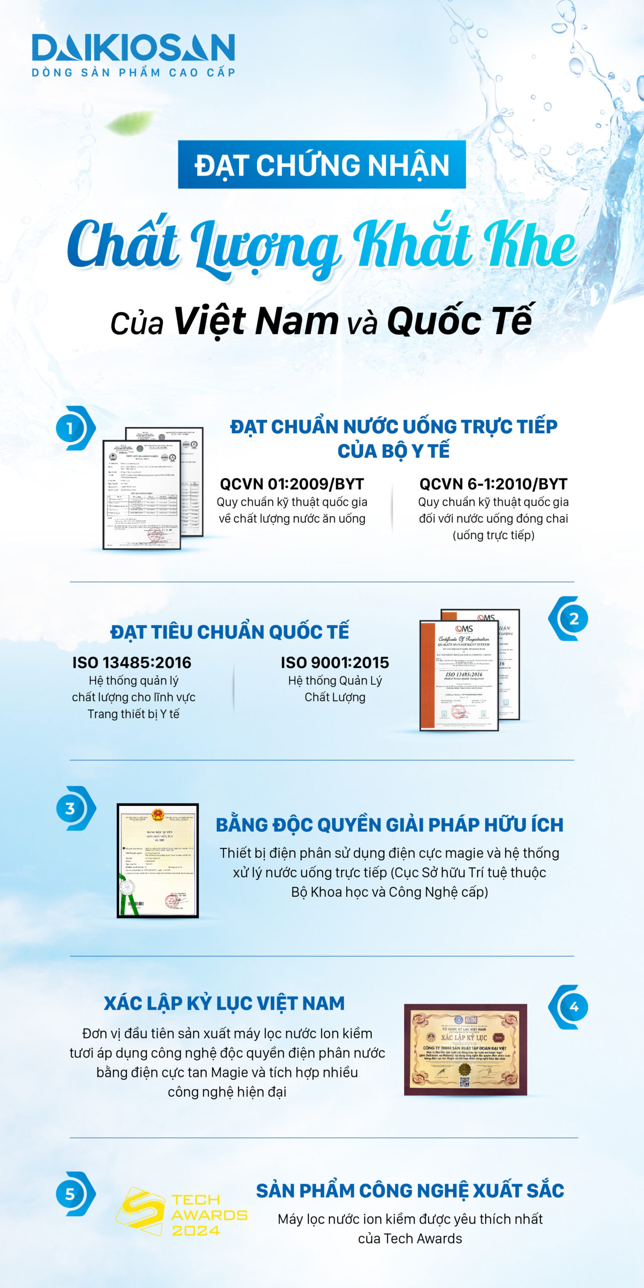 Máy lọc nước ion kiềm tươi nóng nguội Daikiosan DN204