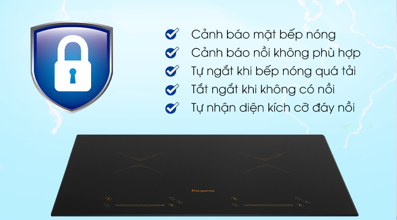 Bếp từ đôi lắp âm Kangaroo KG859I