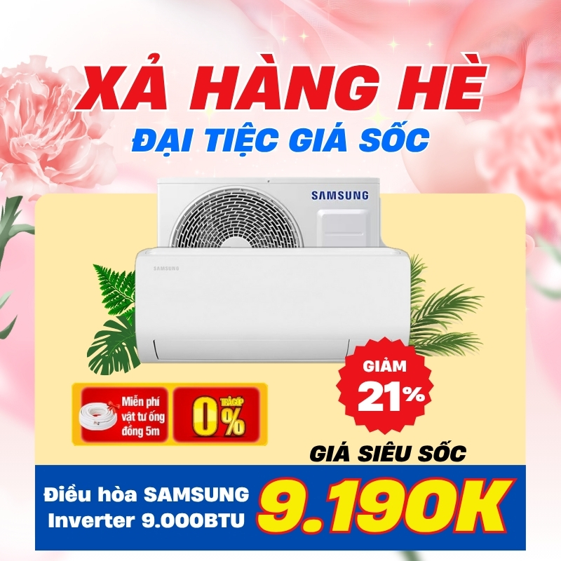 Điều hòa Samsung Inverter 9.000BTU AR10DYHZAWKNSV