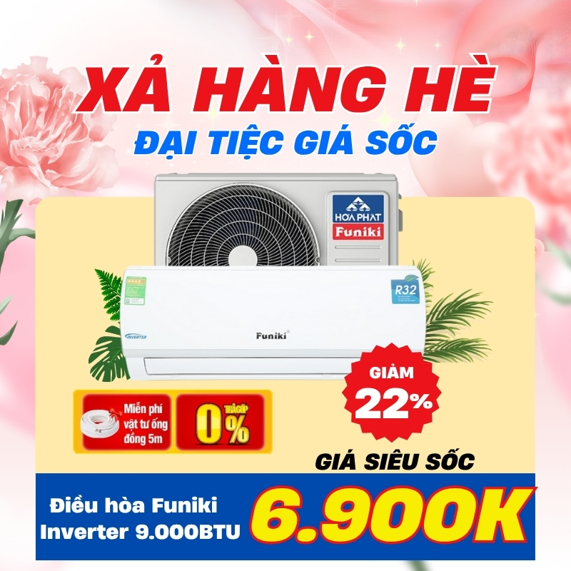 Điều hòa Funiki Inverter 9.000BTU HIC-09TMU
