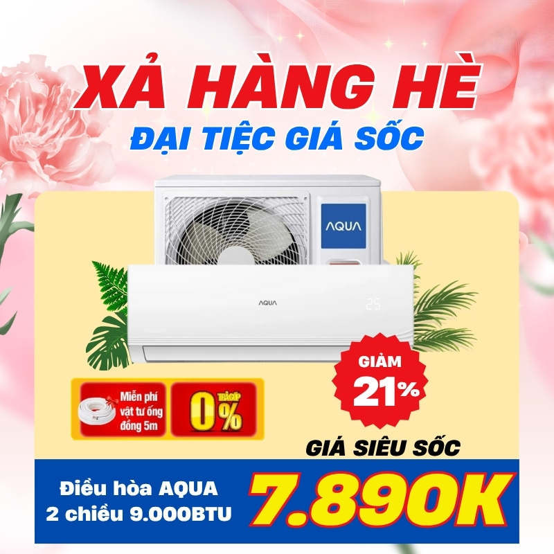 Điều hòa Aqua 2 chiều 9000BTU AQA-H10PH