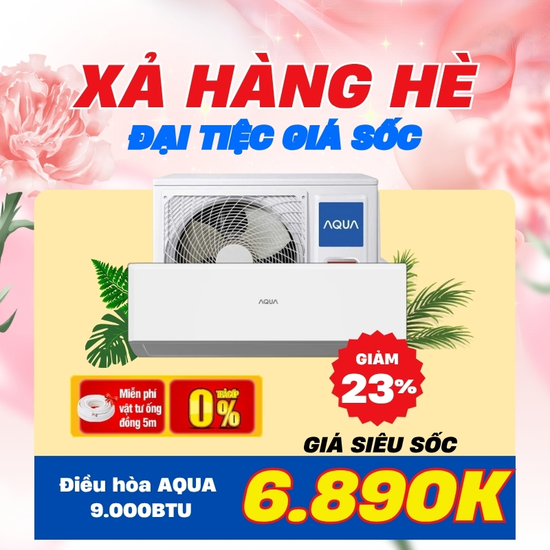 Điều hòa Aqua 1 chiều 9.000btu AQA-R10PC