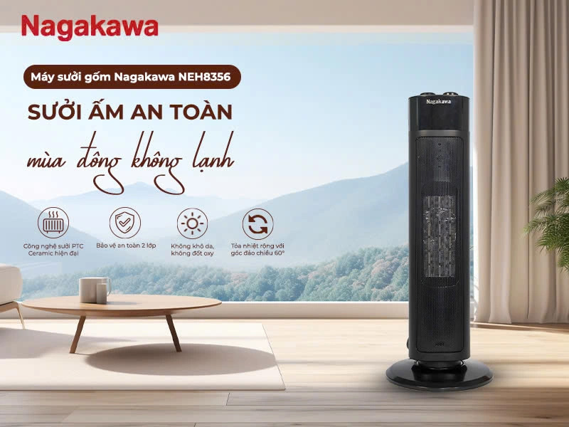 Máy sưởi gốm Nagakawa NEH8356