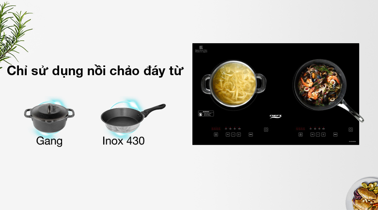 Bếp từ đôi Chefs DIH2000A