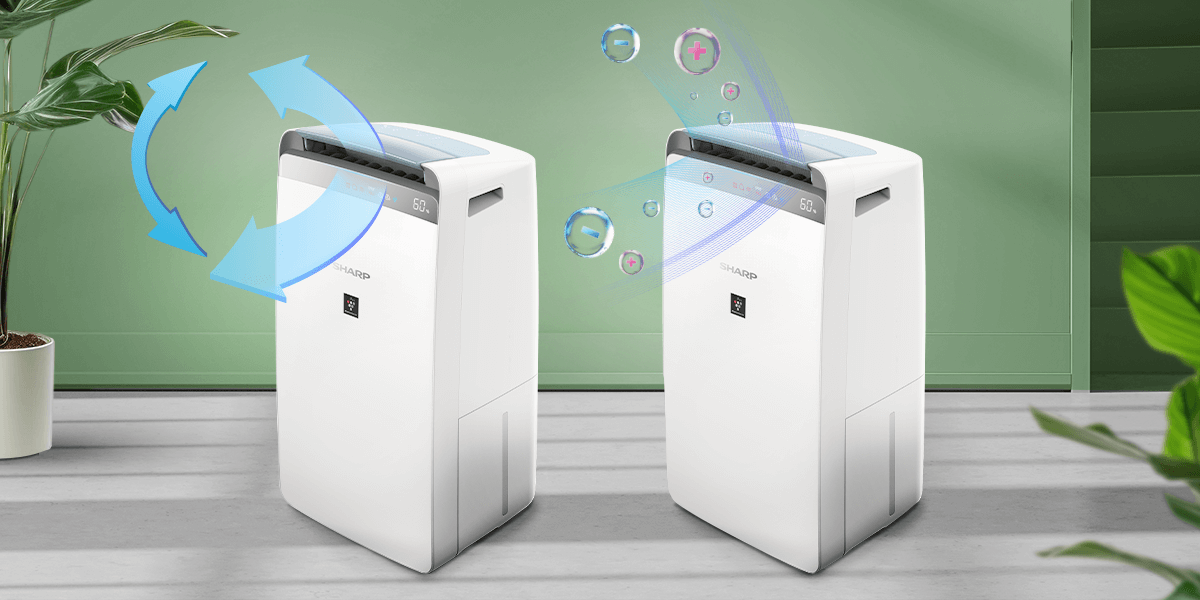 Máy lọc không khí và hút ẩm Sharp DW-J20FV-W
