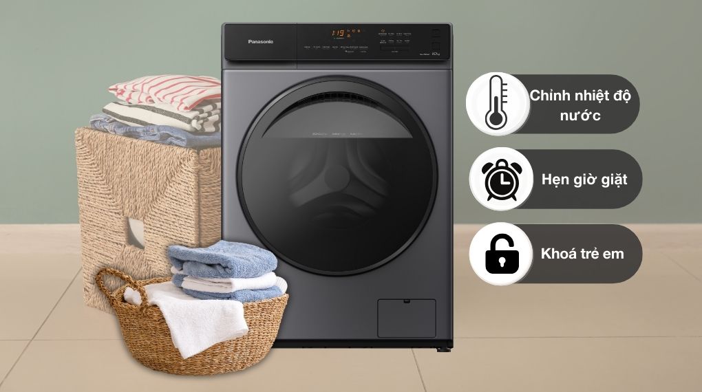 Máy giặt lồng ngang Panasonic Inverter 10kg NA-V10FA1LVT