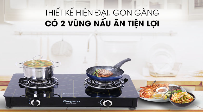 Bếp ga đôi Kangaroo KG526M