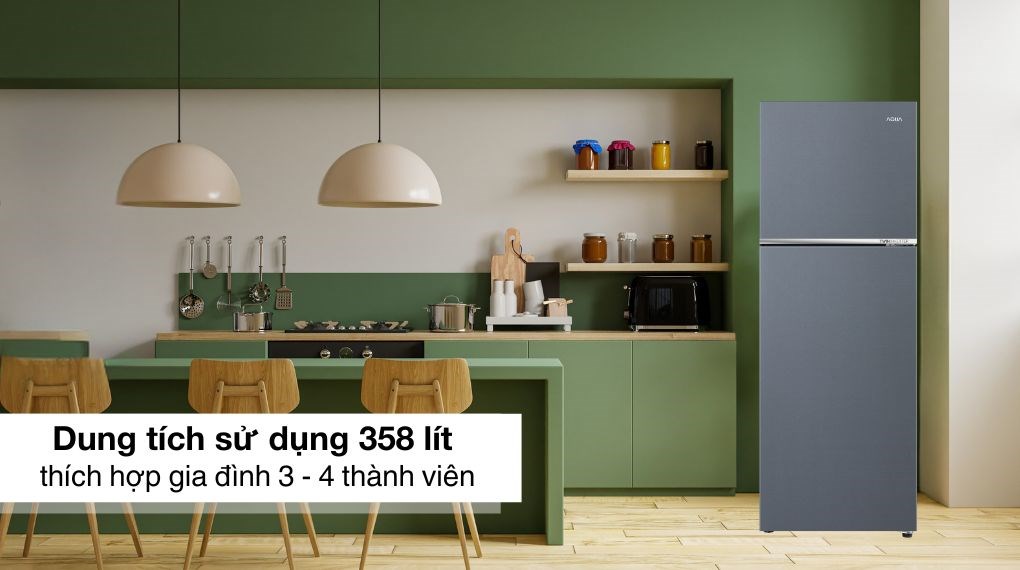 Tủ lạnh Aqua Inverter 358 Lít AQR-T410FA(SL)