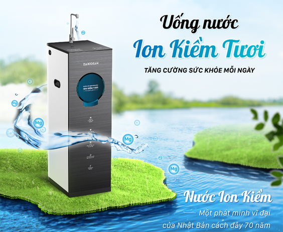 Máy lọc nước ion kiềm tươi Daikiosan 7 lõi DN104