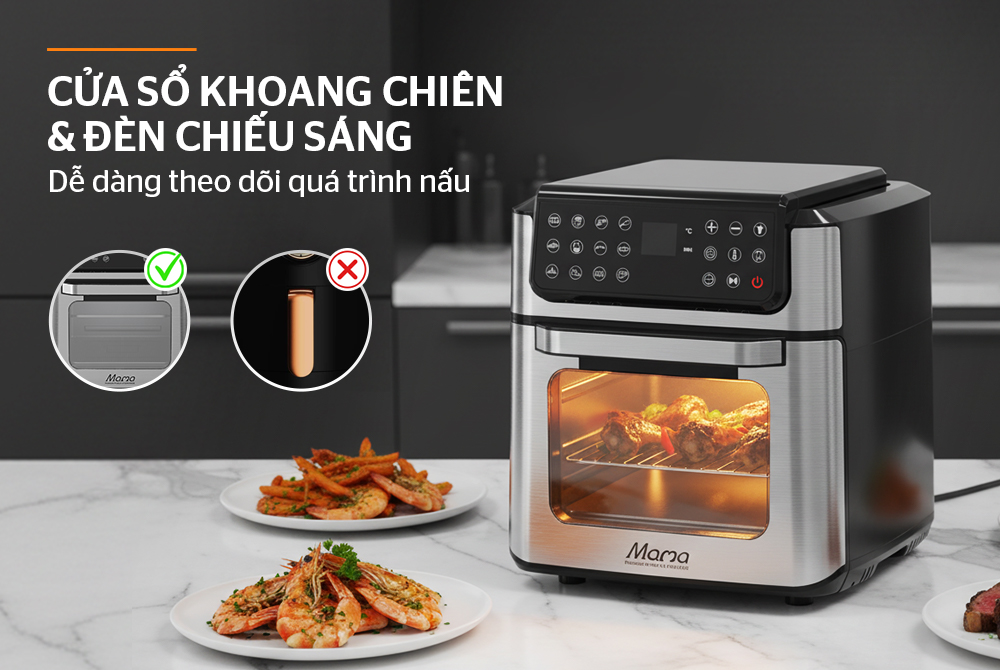 Nồi chiên không dầu Sunhouse Mama 12L SHD4094