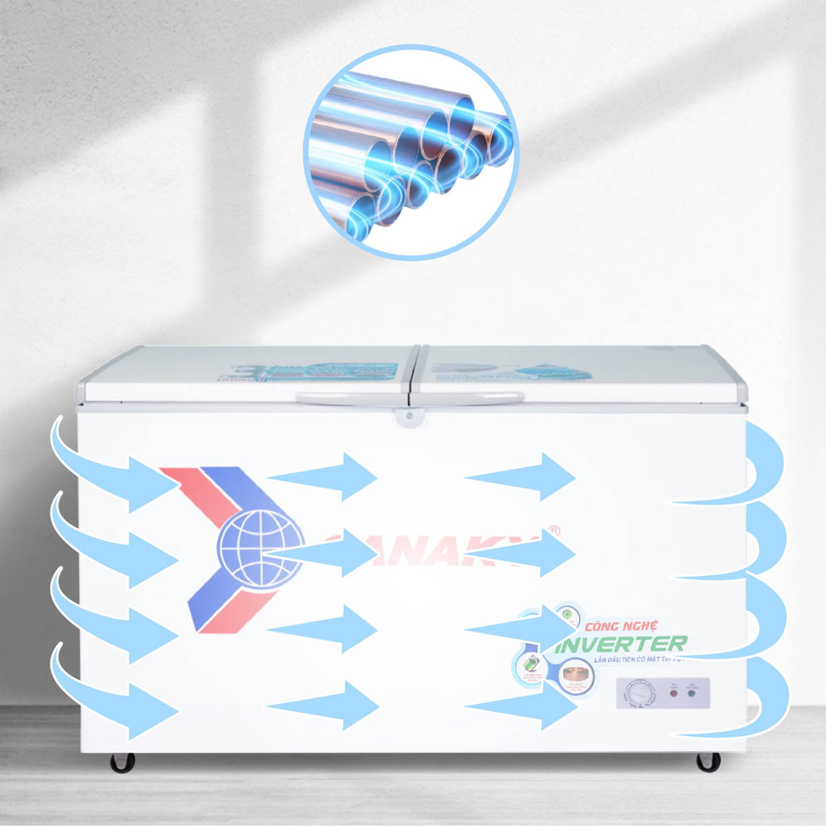 Tủ Đông Sanaky Inverter 270 Lít VH3699A3