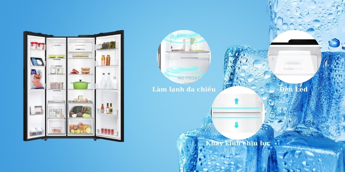 Tủ Lạnh Aqua Inverter 646 Lít AQR-S682XA(BL)