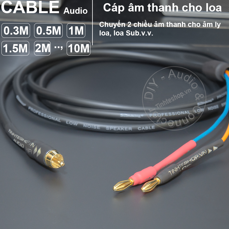 RCA to banana audio cable