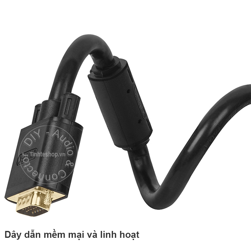 Cáp VGA 2 đầu đực 3+6 1080P Unitek