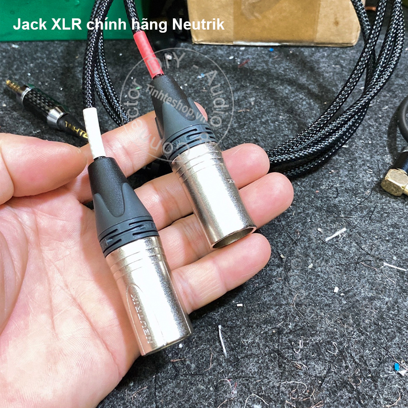 Balanced audio cable to 2 XLR silver-plated 4N copper cores