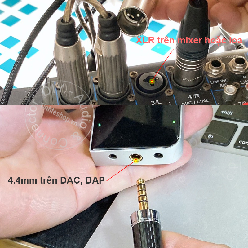 Balanced audio cable to 2 XLR silver-plated 4N copper cores