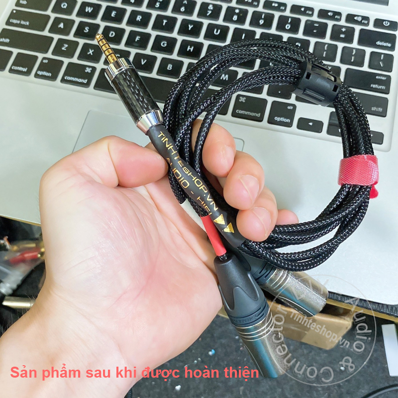 Balanced audio cable to 2 XLR silver-plated 4N copper cores