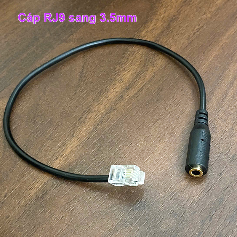 3.5mm Plug Jack to RJ9 iPhone Headset to for Panasonic HD-130 Office Phone Adapter