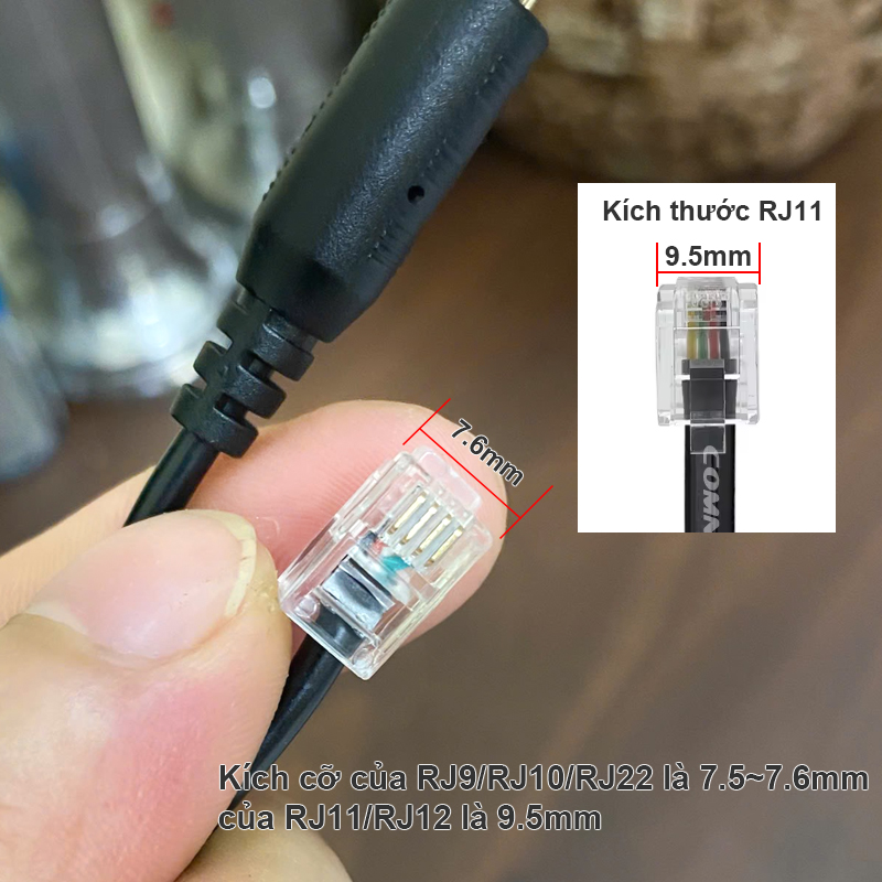 3.5mm Plug Jack to RJ9 iPhone Headset to for Panasonic HD-130 Office Phone Adapter