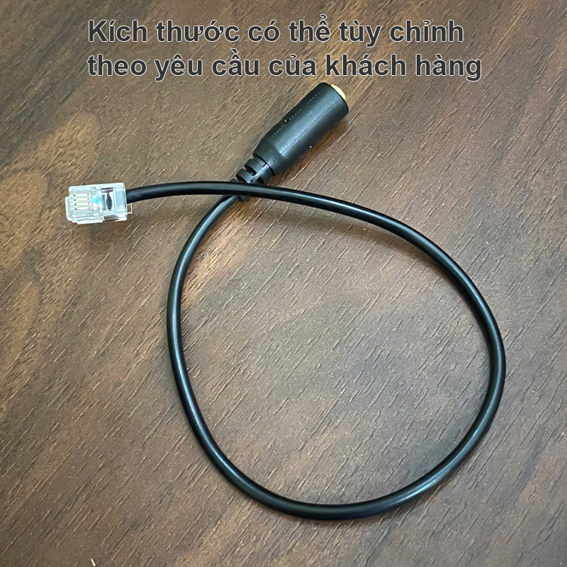 3.5mm Plug Jack to RJ9 iPhone Headset to for Panasonic HD-130 Office Phone Adapter