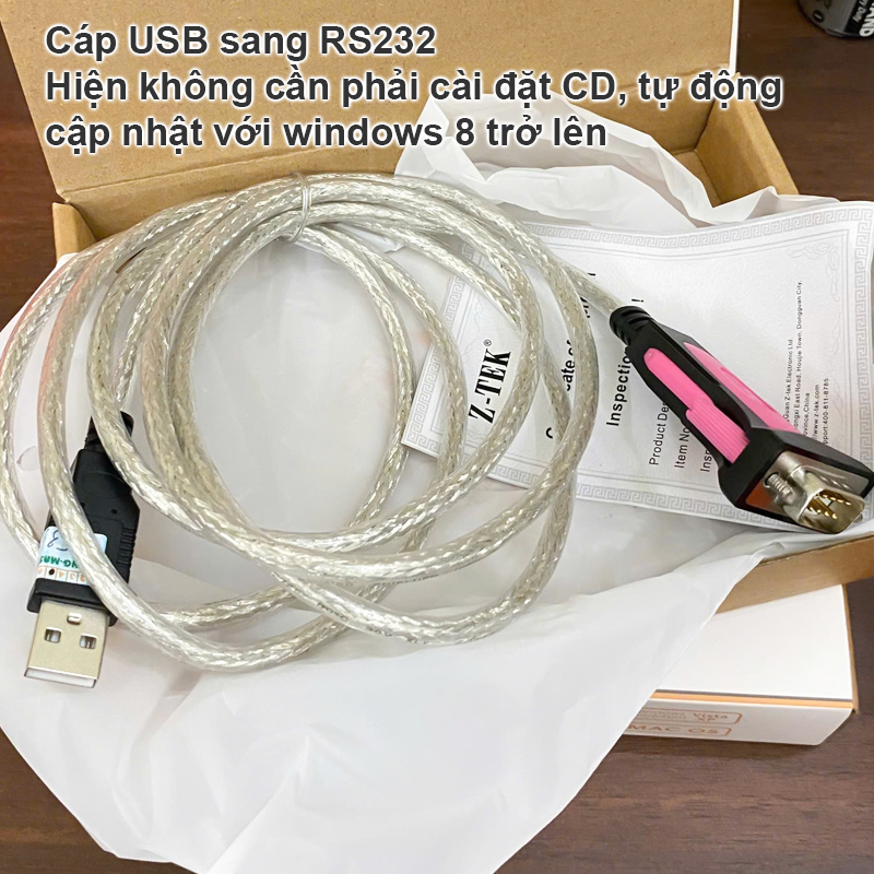 Cáp USB to COM Z-tek ZE533A 1.8 mét
