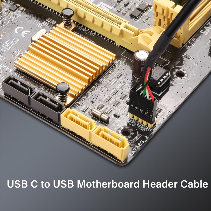 Dây USB C sang jack 5 chân USB trên mainboard