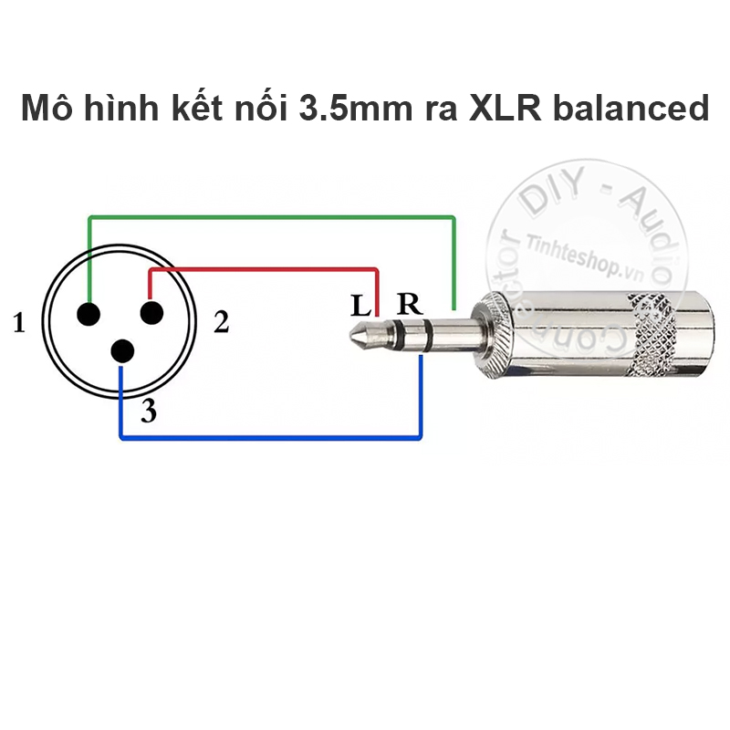 XLR male to 3.5mm microphone balanced