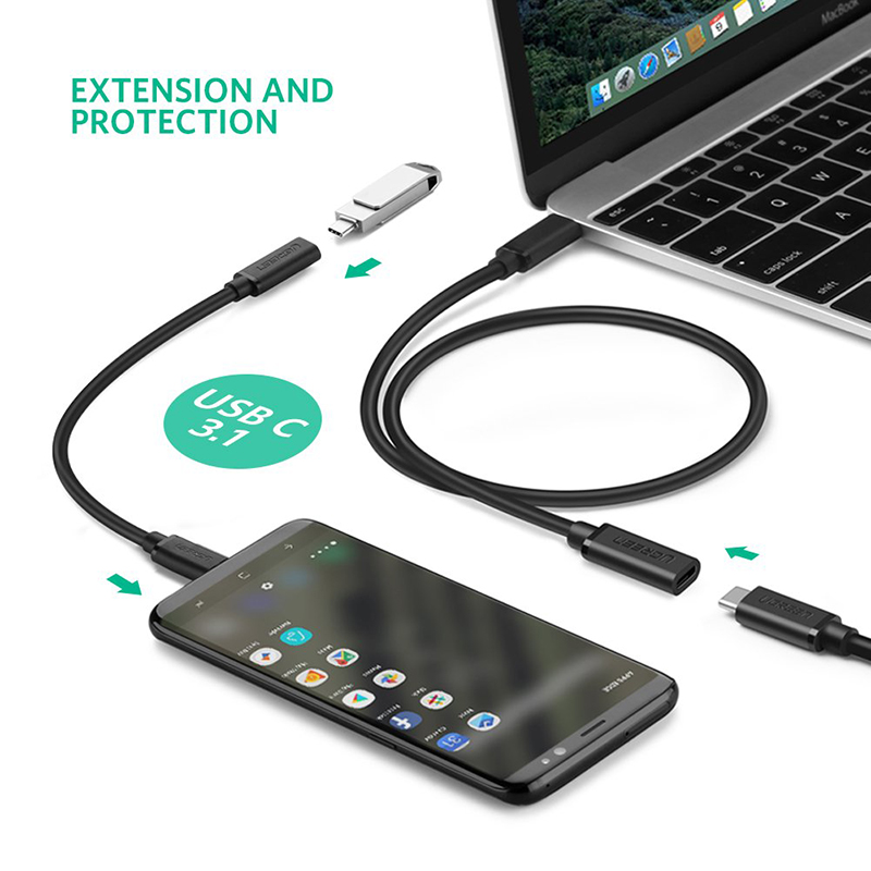 Cáp USB type C nối dài gen 1 5Gbps hỗ trợ 4K60Hz