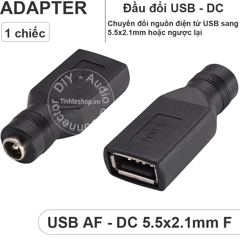 Giắc chuyển nguồn DC chân tròn ra USB