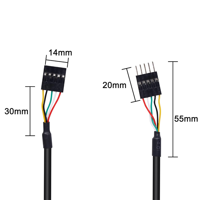 Dây USB 5pin IDC 2.54mm kéo dài đực cái