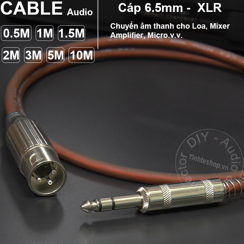 6.35mm stereo to XLR male cable