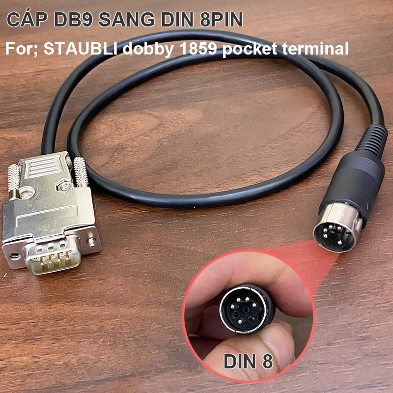 Cáp chuyển đổi RS232 DB9 sang DIN 8pin