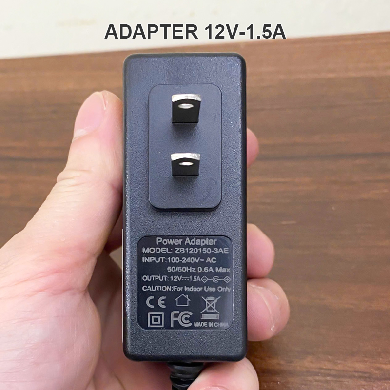 Converts AC power to 12-volt DC power supply with 24 watts of power.