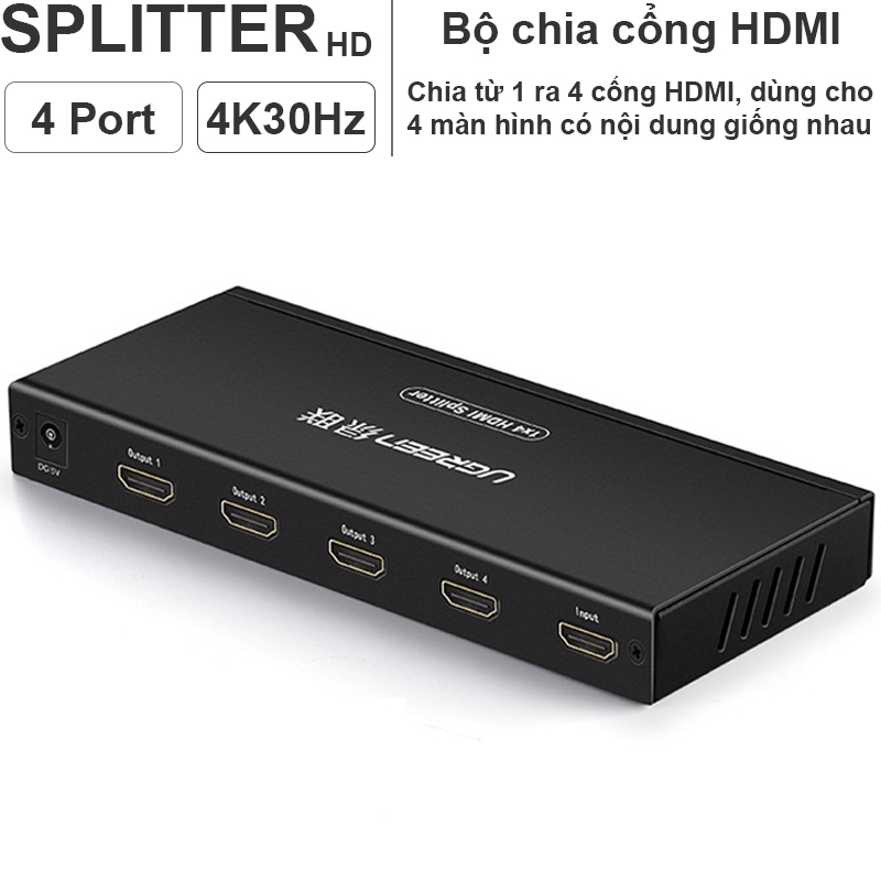 bộ chia hdmi 4 cong 4k ugreen 40202