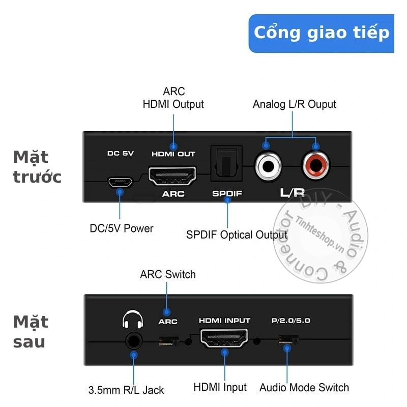 HDMI ARC video and audio converter for Samsung, LG, and Sony TVs