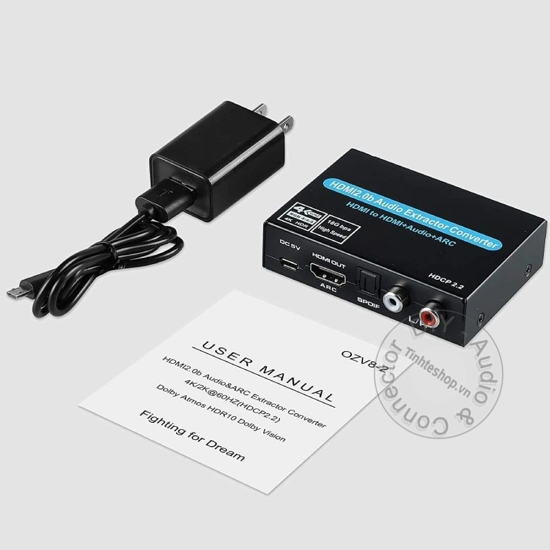 HDMI ARC video and audio converter for Samsung, LG, and Sony TVs