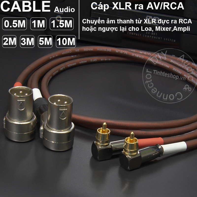 XLR male to RCA cable