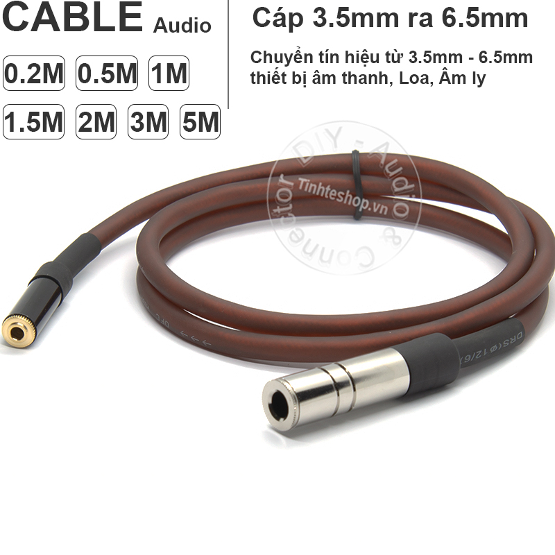 3.5mm female to 6.5mm female cable