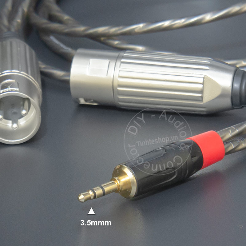 DIY 3.5mm to 2 XLR male audio cables from 0.2 to 5 meters