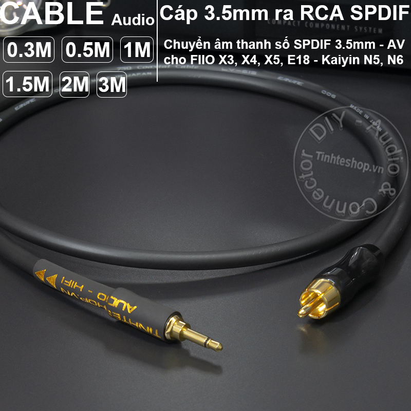 Dây chuyển âm thanh 3.5mm ra coaxial cho DAC FIIO X3 X4 X5 E18 Kaiyin N5 N6