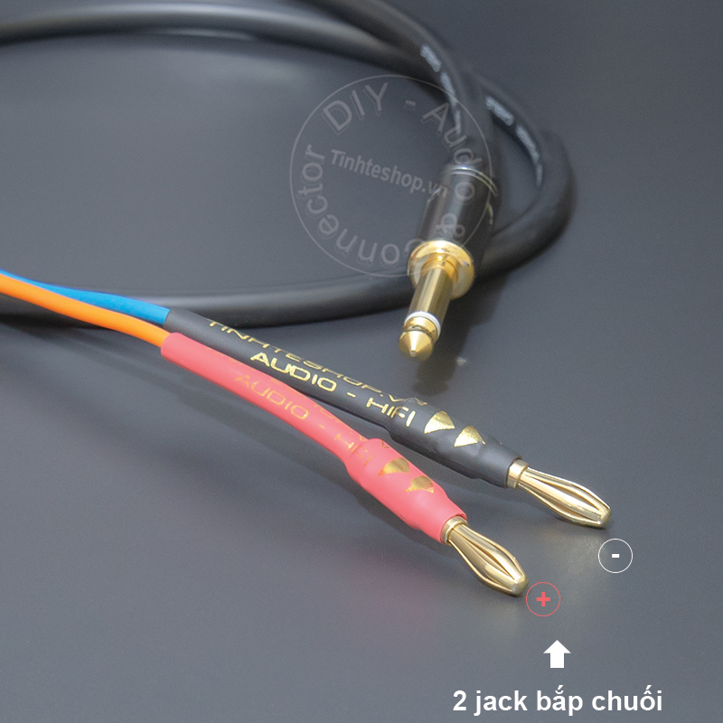 6.5mm mono to banana plug cable