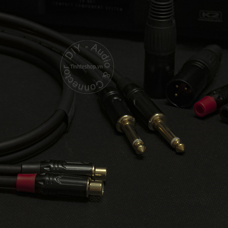 audio cable 6.35mm to rca female