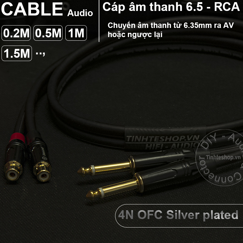 cáp 6.5mm ra av rca