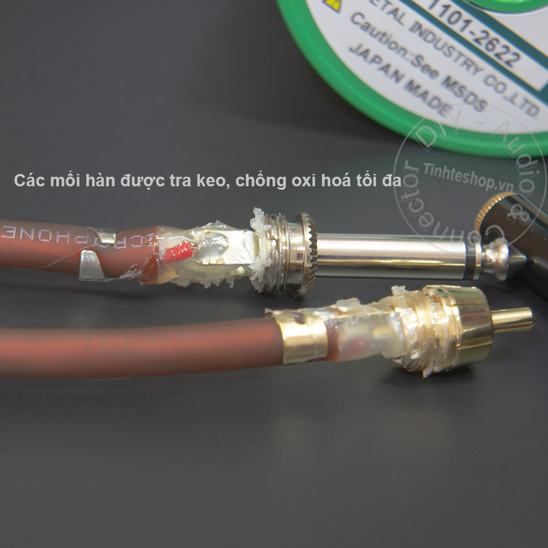 6.5mm mono to 2 RCA cable